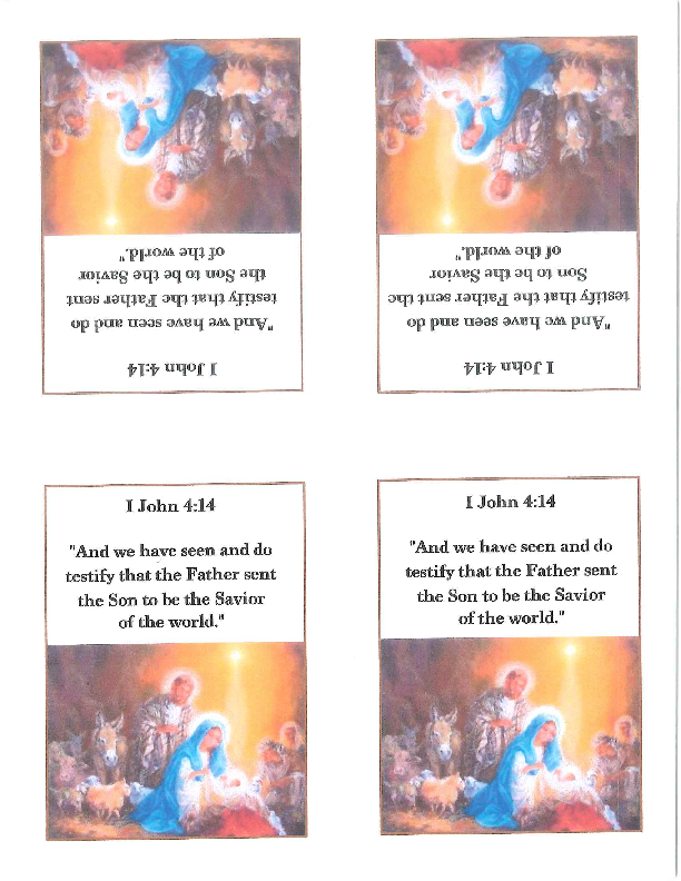 I John 4:14 – Sample Verse Token – Click to View and Downlaod